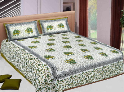 42% OFF on Jaipur Printex Cotton Printed Double Bedsheet