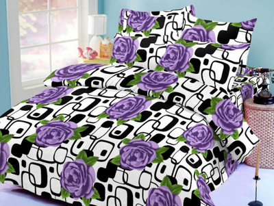 29% OFF on Octane Cotton Geometric Double Bedsheet