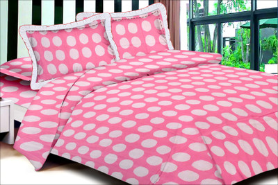 55% OFF on Fashigo Cotton Polka Double Bedsheet 1 Bedsheet, 2 Pillow Covers, Pink 55% OFF on Fashigo Cotton Polka Double Bedsheet 1 Bedsheet, 2 Pillow Covers, Pink