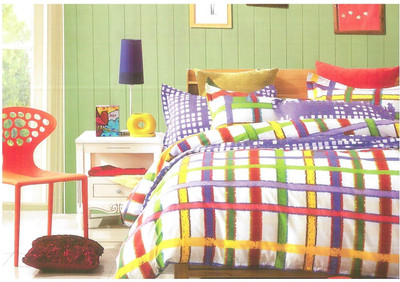 22% OFF on Ross Luxury Living Cotton Checkered Double Bedsheet