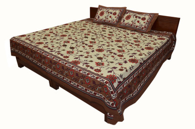 65% OFF on RajLaxmi Cotton Checkered Double Bedsheet