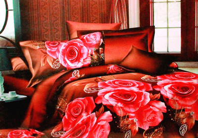 40% OFF on Home Basics Cotton Floral Double Bedsheet