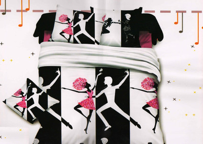 27% OFF on Zigma Collections Cotton Linen Blend Printed King Bedsheet