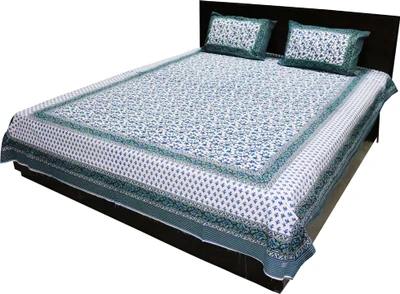 34% OFF on Shopping Rajasthan Cotton Floral Double Bedsheet