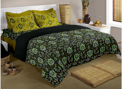 25% OFF on Raymond Cotton Printed Double Bedsheet