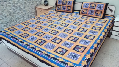 18% OFF on Mango Furnishings Cotton Printed Double Bedsheet