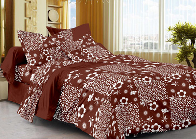 50% OFF on La Fleur Cotton Floral Double Bedsheet