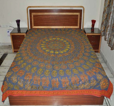 50% OFF on Lal Haveli Cotton Embroidered Double Bedsheet