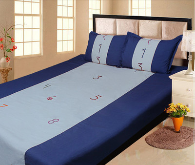 62% OFF on Lullabies By Sukuma Cotton Solid Double Bedsheet