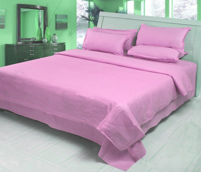 35% OFF on ExpressionsHome Cotton Solid Double Bedsheet 1 Bedsheet, 2 Pillow Covers, Pink 35% OFF on ExpressionsHome Cotton Solid Double Bedsheet 1 Bedsheet, 2 Pillow Covers, Pink