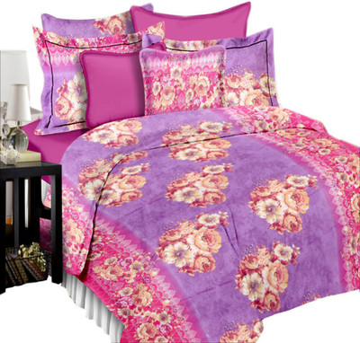 11% OFF on Shop Avenue Cotton Printed Queen Bedsheet