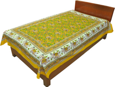 67% OFF on RajLaxmi Cotton Animal Single Bedsheet 1 Bed Sheet, Yellow