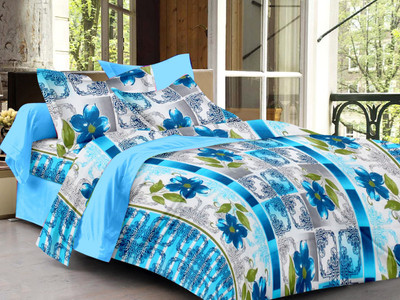53% OFF on Sparkk Home Cotton Printed Double Bedsheet