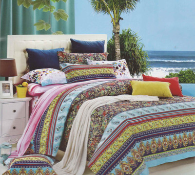 35% OFF on Aarco Cotton, Satin Self Design King Bedsheet