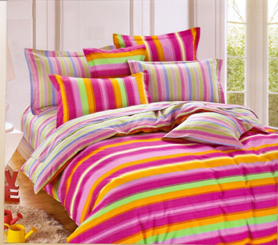 33% OFF on Ross Luxury Living Cotton Striped Single Bedsheet
