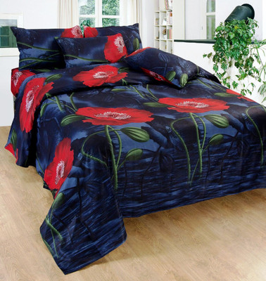 32% OFF on JMD Cotton Floral Double Bedsheet 1 Bedsheet, 2 Pillow Covers, Multi