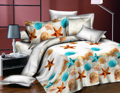 47% OFF on Dexim Polyester Silk Blend Floral Double Bedsheet Bed Sheet With Two Pillow Cover, Multicolor