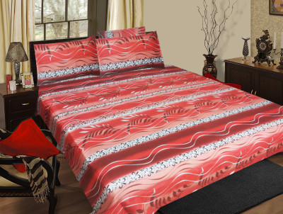 64% OFF on Homefab India Cotton Floral Double Bedsheet