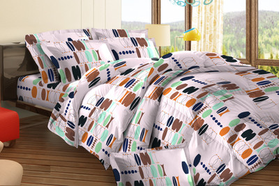 15% OFF on Bombay Dyeing Polycotton Printed Double Bedsheet