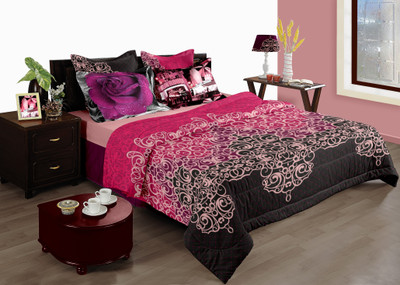 10% OFF on Raymond Cotton Printed Double Bedsheet 1 Bedsheet, 4 Pillow Cover, Multicolor