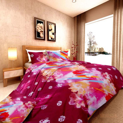 61% OFF on Damask Fashion Cotton Floral Double Bedsheet