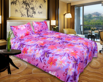 65% OFF on Urban Style Cotton Abstract Double Bedsheet 1 Bedsheet, 2 Pillow Covers, Multicolor