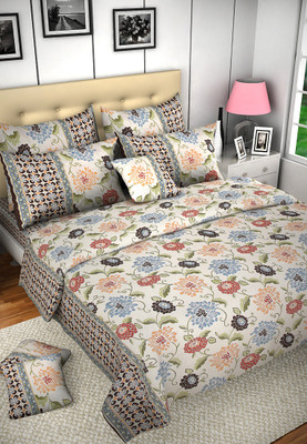 60% OFF on Shilpi Cotton Floral Double Bedsheet Multicolor