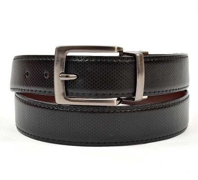 65% OFF on Royal Son Men Casual, Formal Black, Brown Genuine Leather Reversible Belt Black