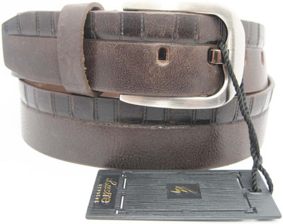 31% OFF on Lustre International Men Casual Brown Genuine Leather Belt Brown