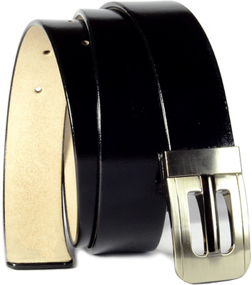 70% OFF on Magiq Men Casual, Formal Black Genuine Leather Belt Black