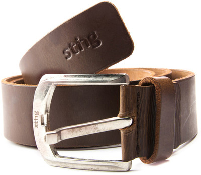 Sting Men Casual Brown Genuine Leather Belt Brown Sting Men Casual Brown Genuine Leather Belt Brown