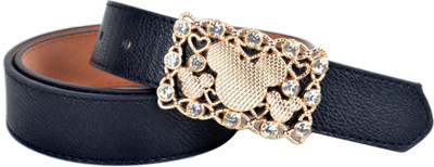 60% OFF on Vivaa Women Casual Black Artificial Leather Belt Black