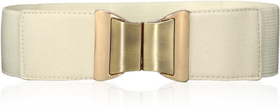 60% OFF on Calvino Women Casual, Formal White Artificial Leather Belt White