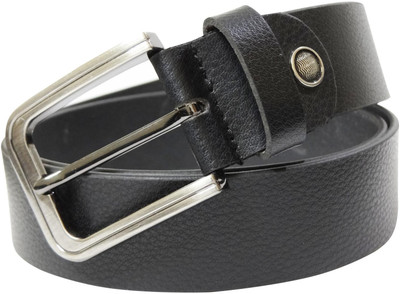 61% OFF on Midas Men Formal Black Genuine Leather Belt Black