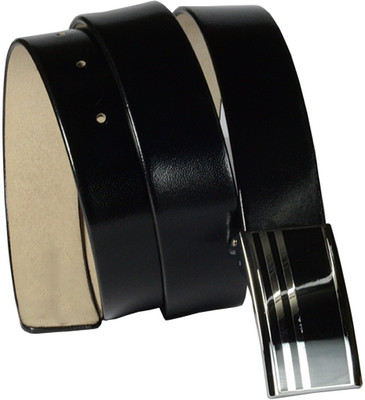 70% OFF on Magiq Men Casual, Formal Black Genuine Leather Belt Black