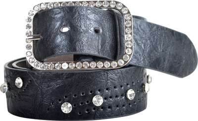 49% OFF on Vivaa Women Casual Black Fabric Belt Black1