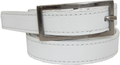 54% OFF on Bizarre Girls Casual White Artificial Leather Belt Snow-White