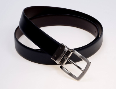 50% OFF on Bombay High Men Formal Black Genuine Leather Reversible Belt BLK