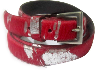 50% OFF on The Stuff Women Casual Red Genuine Leather Belt Red