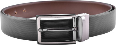 75% OFF on Buckleup Men Formal Black Genuine Leather Reversible Belt Black