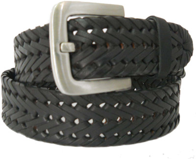 Rabya Men Semi-formal Black Genuine Leather Belt Black12