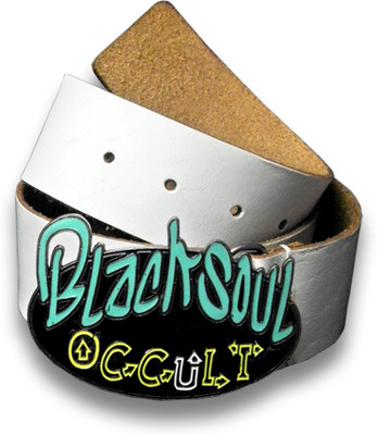 60% OFF on Blacksoul Men Casual White Genuine Leather Belt GR White-Black