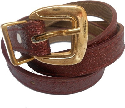 74% OFF on D&D Girls Casual Brown Artificial Leather Belt Brown-02