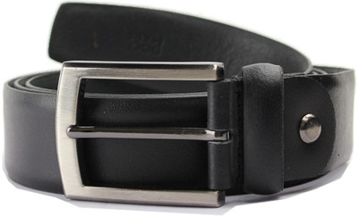 Doc & Mark Men Formal Black Genuine Leather Belt Black