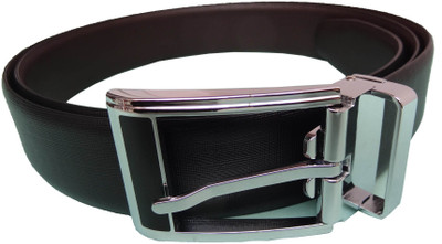 66% OFF on Ex Corio Men Formal Brown Genuine Leather Reversible Belt Black, Brown