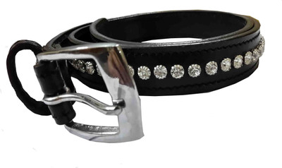 33% OFF on Sterling Germany Women, Girls Casual, Evening, Party Black Genuine Leather Belt Black-01