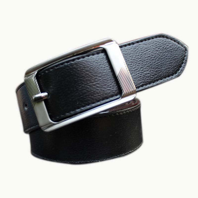 65% OFF on Winsome Deal Men Casual Black Synthetic Reversible Belt Black