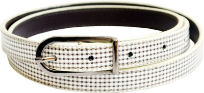 54% OFF on Bizarre Girls Casual White Artificial Leather Belt Chk-W