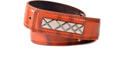 61% OFF on Drakemen Men Casual, Formal Brown Genuine Leather Belt Rust