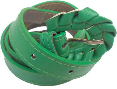 74% OFF on D&D Girls Casual Green Artificial Leather Belt Green-15